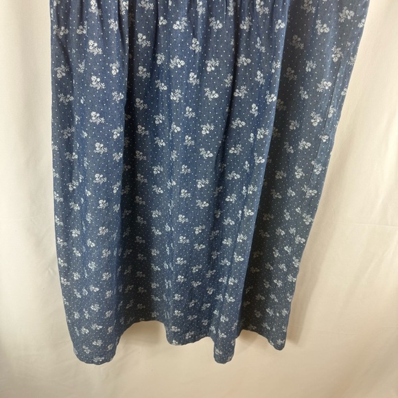 Woman Within Floral Short-Sleeve Denim Dress Size:16W Medium Stonewash Modest - Picture 13 of 13